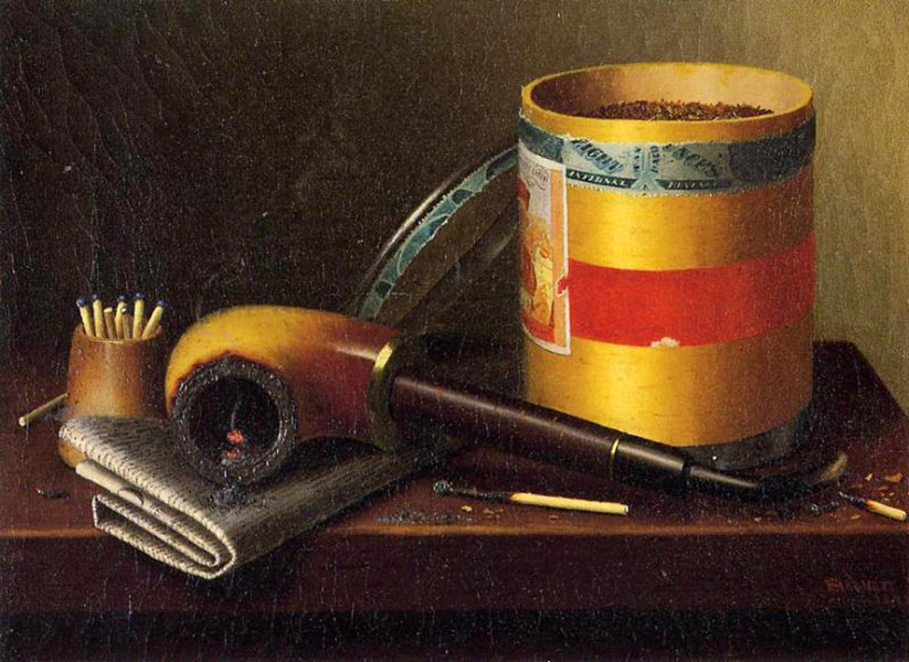still life with pipe